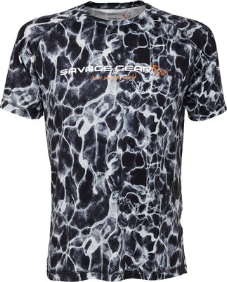 Savage Gear Night UV T-Shirt Black Waterprint